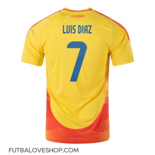 Dres Kolumbia Luis Diaz #7 Domáci Copa America 2024 Krátky Rukáv